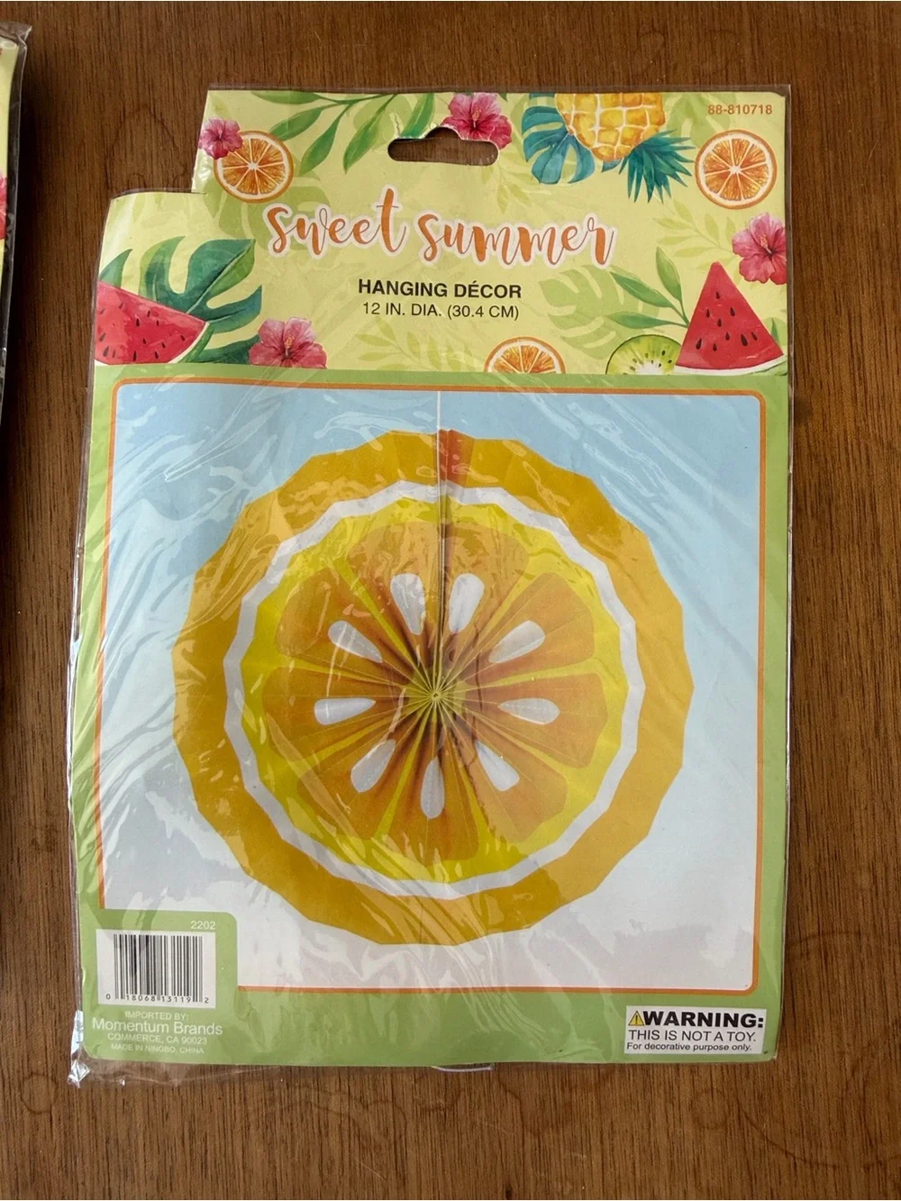 Sweet summer lemon Yellow Hanging Décor - Pack of 2